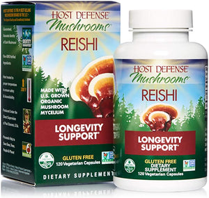 Host Defense Mushrooms™ Organic Reishi, 120 Vegetarian Capsules