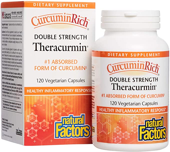 Natural factors - CurcuminRich Theracurmin Double Strength 120 Vegetarian Capsules
