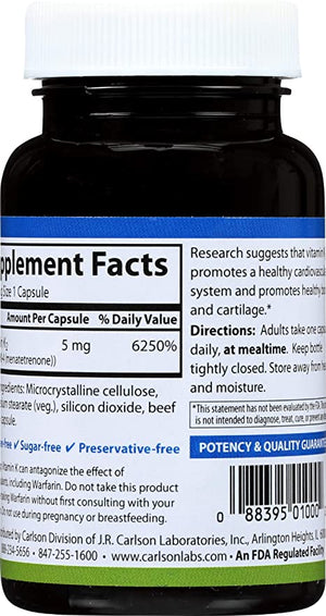 Carlson Vitamin K2, 5 mg, 60 Capsules