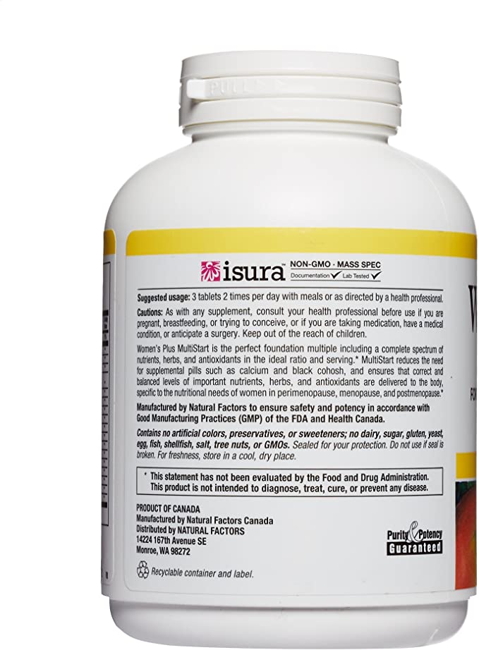 Natural Factors Women&#39;s Plus Multistart®, 180 Tablets