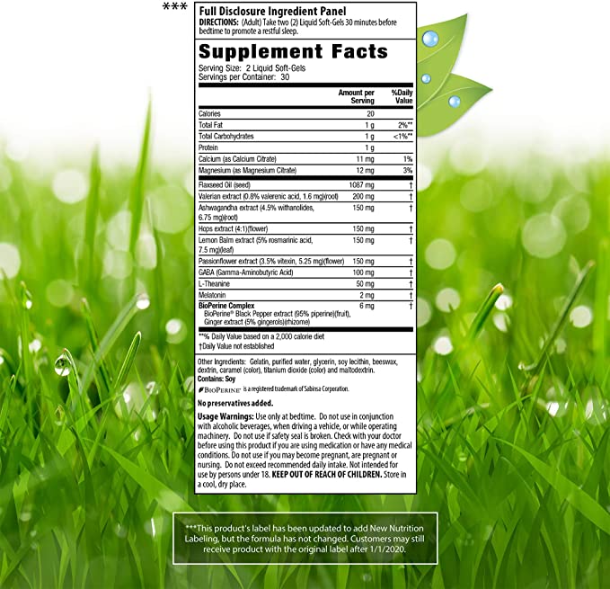 Irwin Naturals Power to Sleep PM - 60 Liquid Soft-Gels - with Melatonin, GABA, Ashwagandha, Valerian Root &amp; L-Theanine - 30 Servings