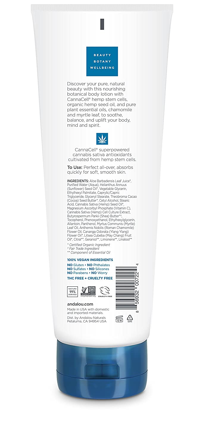 Andalou Naturals CannaCell® Botanical Body Lotion HARMONY, 8 fl oz