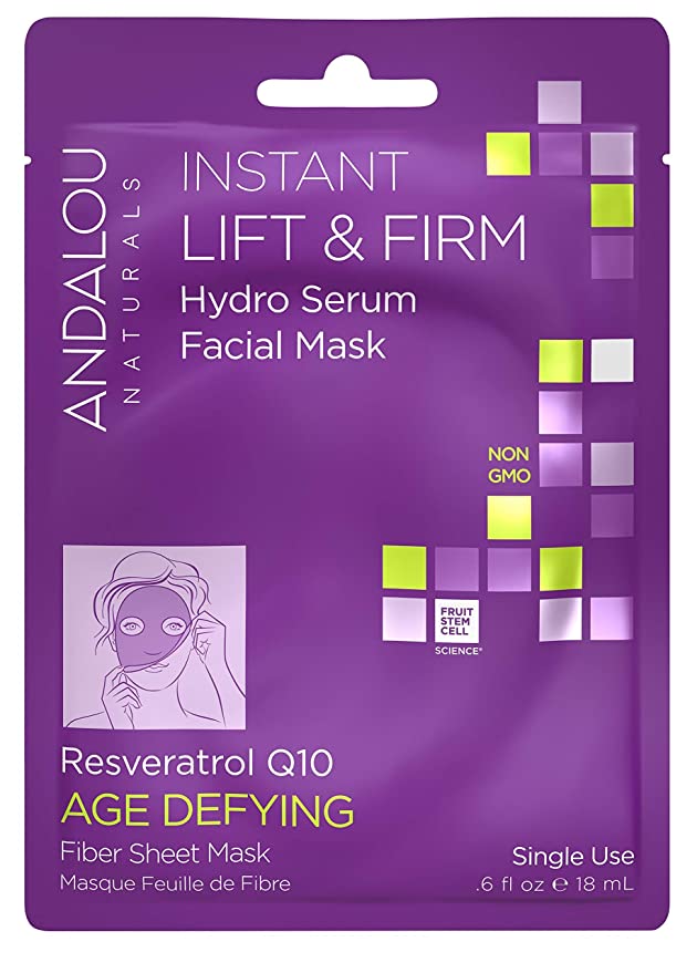 Andalou Naturals Lift &amp; Firm Hydro Serum Facial Sheet Mask, 0.6 fl oz