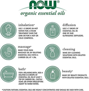 NOW Foods Organic Essential Oils Bergamot, 1 fl oz