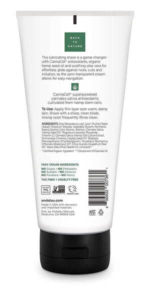 Andalou Naturals MEN Smooth Glide Shave Cream, 6 fl oz