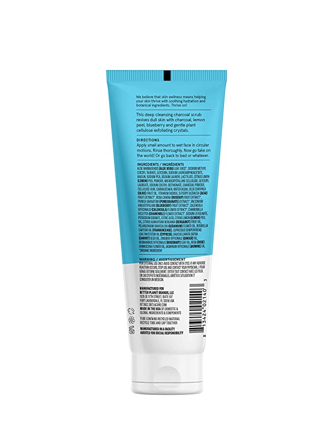 Acure Incredibly Clear Charcoal Lemonade Facial Scrub, 4 fl oz