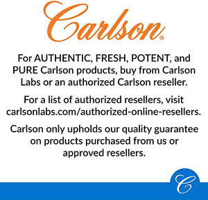 Carlson Elite Omega-3 Gems® Fish Oil Wild Caught Lemon, 1600 mg, 90 Softgels