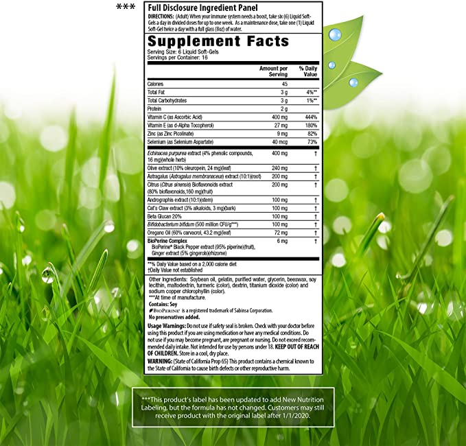 Irwin Naturals Immuno-Shield All Season Wellness - 100 Soft-Gels - Support Your Body’s Natural Defense System - 16 Servings