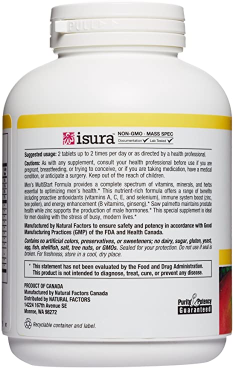 Natural Factors Men&#39;s MultiStart™, 120 Tablets