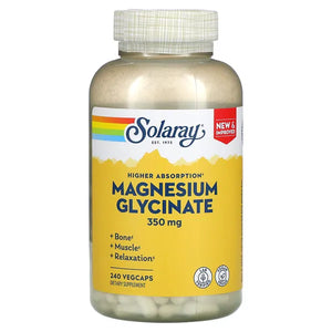 Solaray Higher Absorption Magnesium Glycinate 350 mg, 240 VegCaps