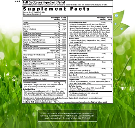 Irwin Naturals Women&#39;s Living Green Liquid-Gel Multi Vitamin - 70 Essential Nutrients, Vitamins, Wholefood Blend - Targeted Support - 120 Liquid Softgels