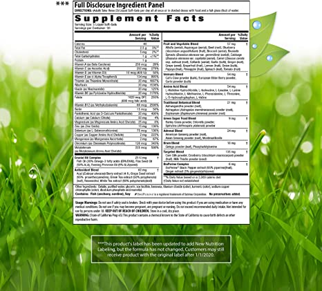 Irwin Naturals Women&#39;s Living Green Liquid-Gel Multi Vitamin - 90 Liquid Softgels - 70 Essential Nutrients, Full-Spectrum Vitamins, Wholefood Blend - Targeted Adrenal &amp; Brain Support-30 Total Servings