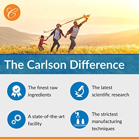 Carlson DLPA DL-Phenylalanine 500 mg Mood, Cognitive &amp; Nervous System Support Supplement - 60 Capsules