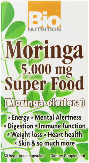 Bio Nutrition Moringa Super Food, 5000 mg, 60 Vegetable Capsules