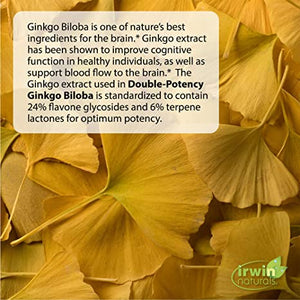Irwin Naturals Double-Potency Ginkgo Biloba, 60 Liquid Softgels