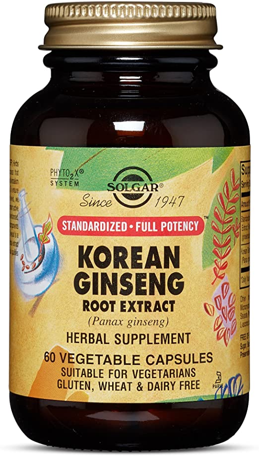 Solgar Korean Ginseng Root Extract, 60 Vegetable Capsules