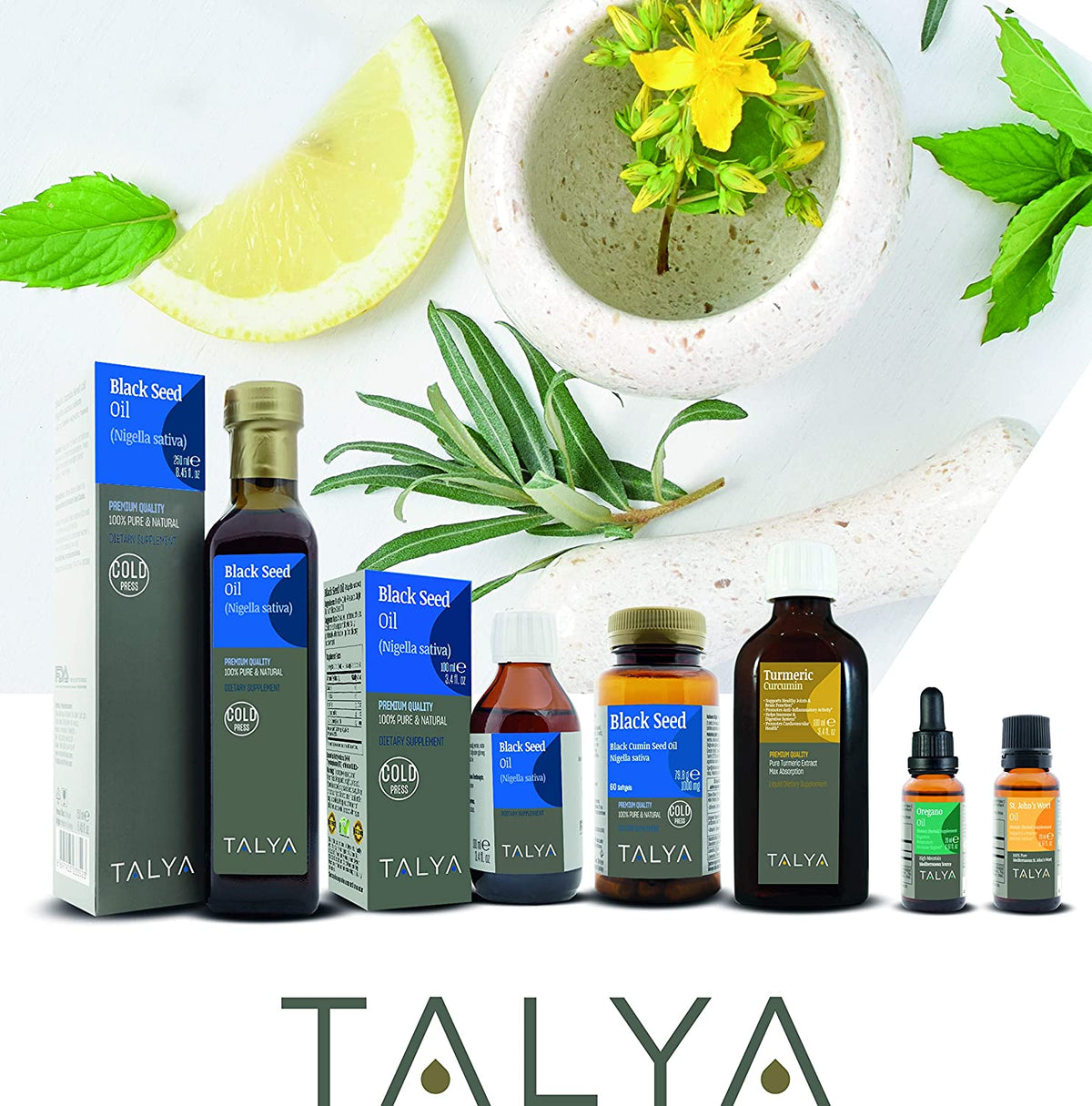Talya Black Seed Oil Softgel with High Thymoquinone, Cold-Pressed from Non-GMO Turkish Black Cumin Nigella Sativa Seeds, No Glyphosate, 1000MG per Softgel