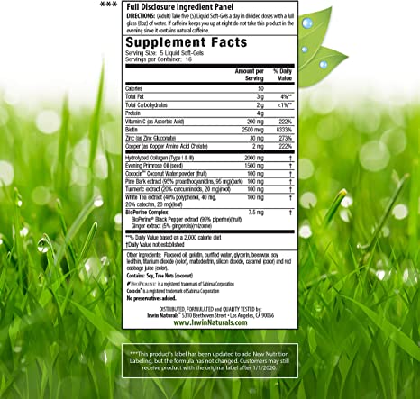 Irwin Naturals Deep Tissue Collagen-Pure - 80 Liquid Softgels - Intense Nourishment for The Skin - 2,000 mg of Hydrolyzed Collagen - 16 Total Servings