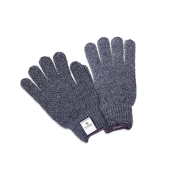 Earth Therapeutics | Purifying Exfoliating Gloves | with Medical Bamboo Charcoal