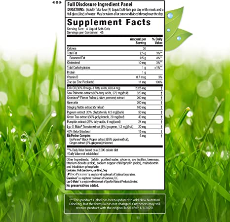 Irwin Naturals Prosta-Strong - Prostate Health Support with Saw Palmetto, Lycopene, Pumpkin Seed &amp; More - 180 Liquid Softgels