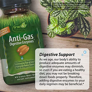 Irwin Naturals Anti-Gas Digestive Enzymes™, 45 Liquid Softgels