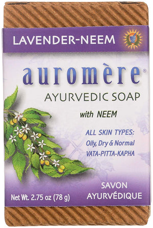 Auromere Ayurvedic Bar Soap Lavender Neem, 2.75 oz