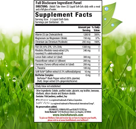 Irwin Naturals Sunny Mood®, 75 Liquid Softgels