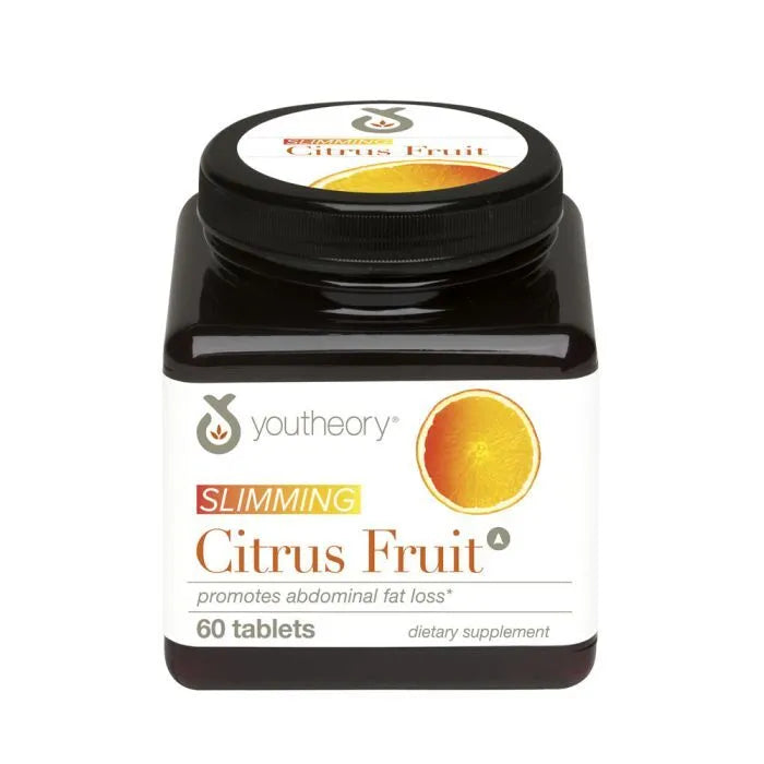 Youtheory Slimming Citrus Fruit - Vegan Health Supplement with Chromium - Supports Overall Wellness* - Dairy, Soy &amp; Gluten Free - 60 Vegetarian Capsules