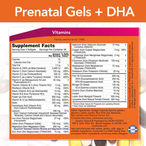 NOW Foods Prenatal Gels + DHA, 90 Softgels
