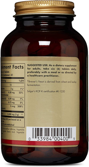 Solgar Brewer's Yeast Grains with Vitamin B12, 250 Tablets
