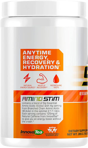 Energizing Amino Stim Sugar Free Energy Supplement Energy Stamina Recovery Powder with BCAAs 30 Servings, Pineapple Mango, Pineapple Mango, 11.64 Ounce