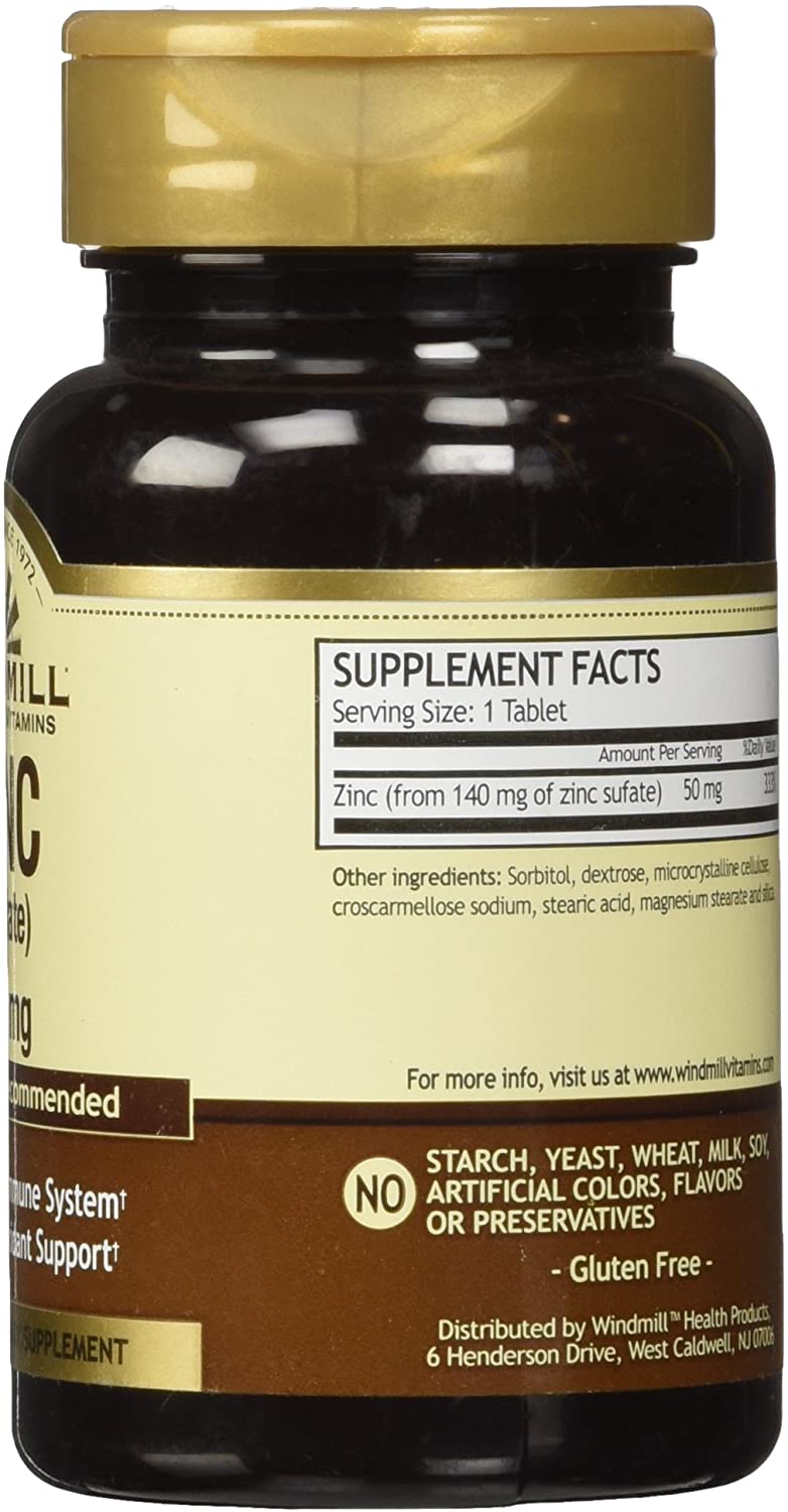 Windmill Zinc Sulfate Tablets, 90 Count