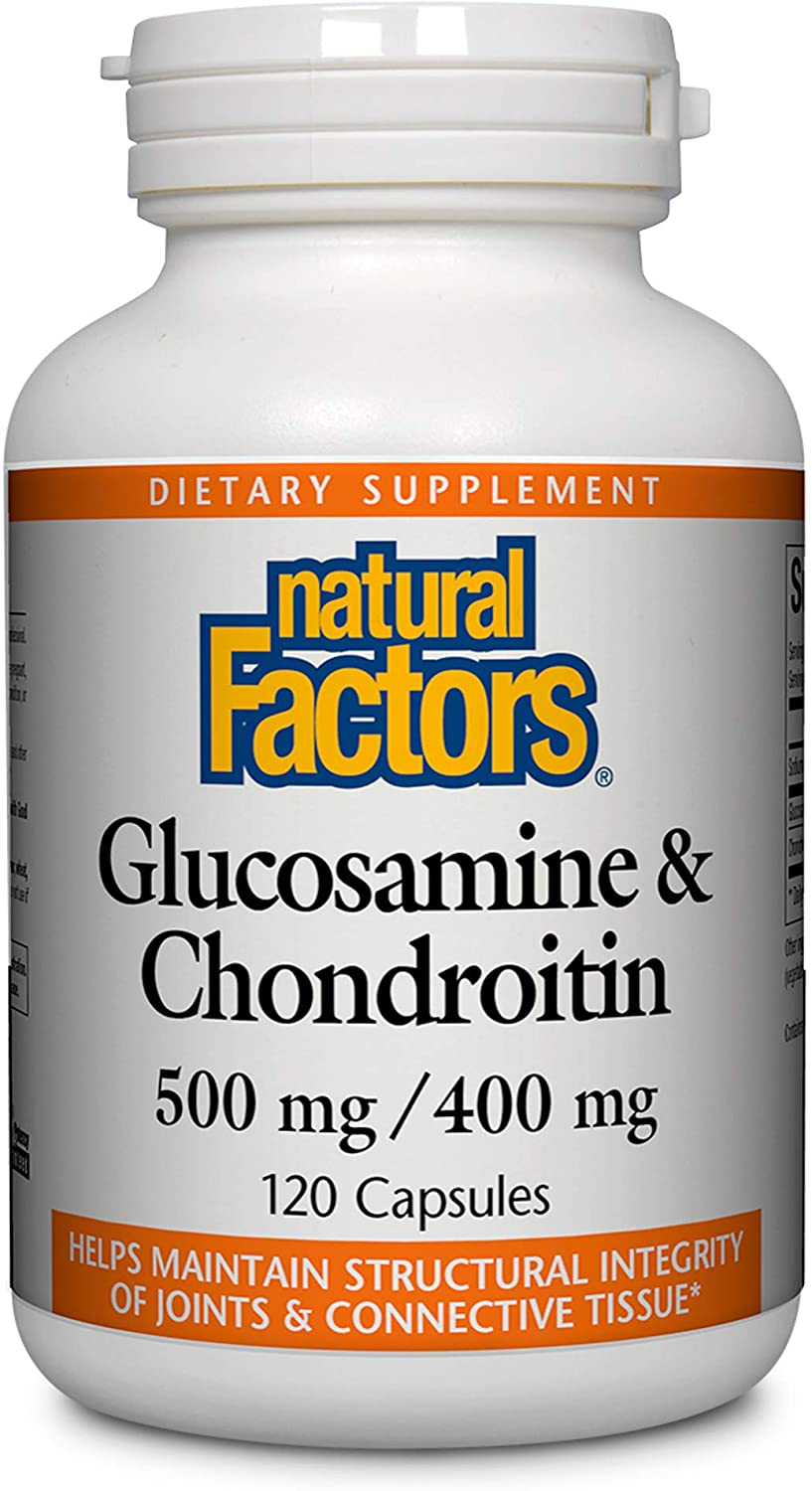 Natural Factors, Glucosamine & Chondroitin, Supports Healthy Joints and Connective Tissue, 120 Capsules