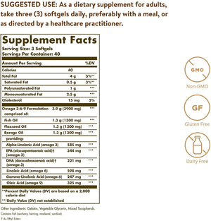Solgar Omega-3 Fish Oil Concentrate, 120 Softgels