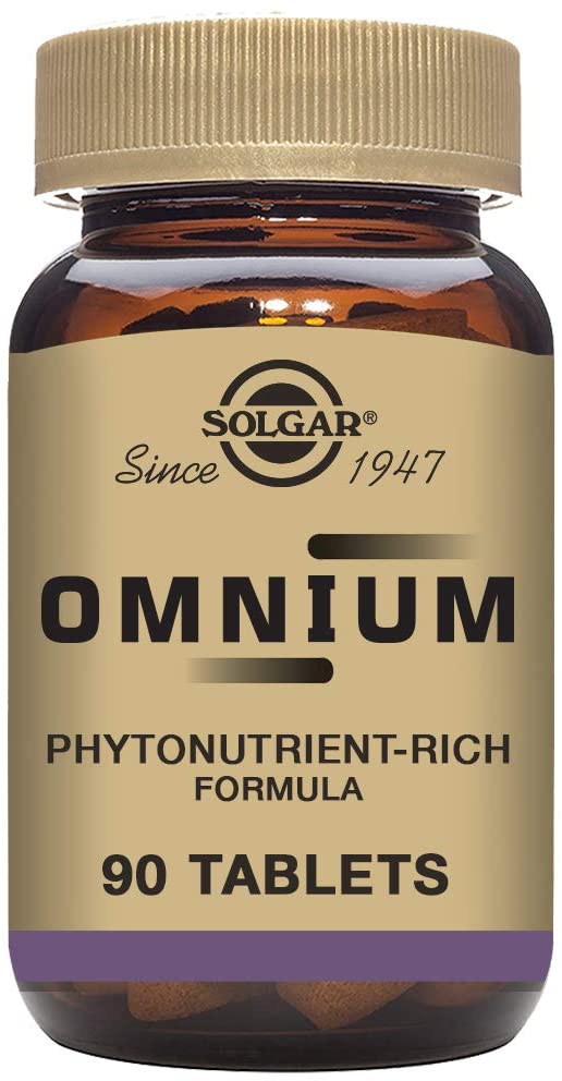 Solgar Omnium - 90 Tablets - Phytonutrient Complex + Multiple Vitamin &amp; Mineral Formula - Non-GMO, Vegan, Gluten Free - 45 Servings