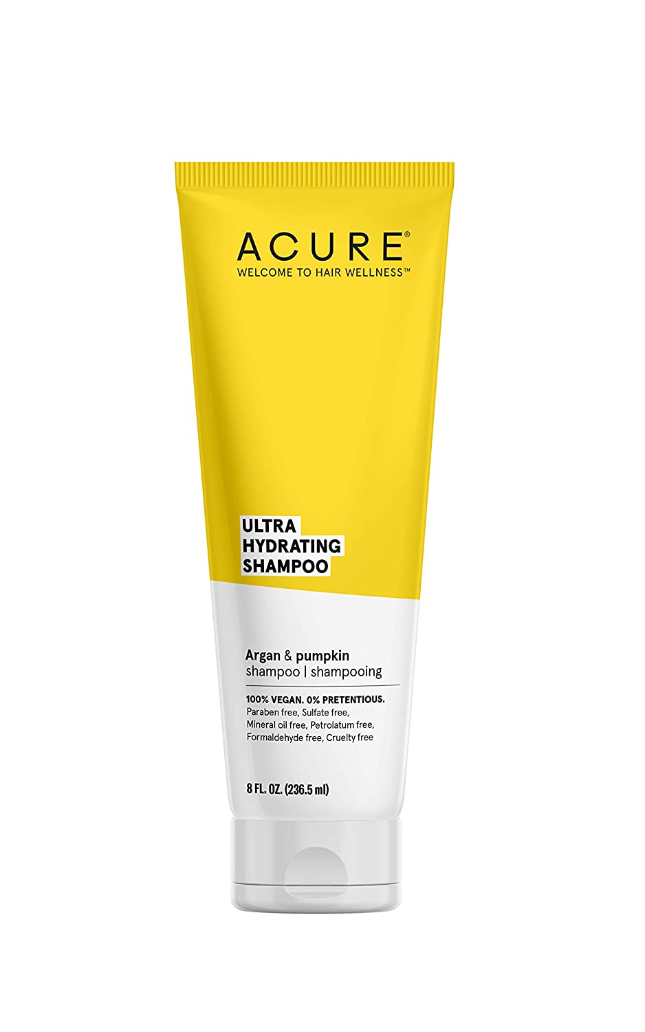Acure Ultra Hydrating Shampoo – Deep Moisture & Nourishing Formula for Dry, Dehydrated Hair, Restores Hydration, Vegan, Sulfate & Paraben-Free, 8 Fl Oz