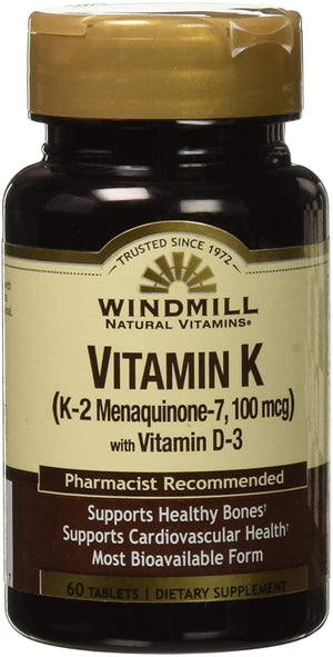 VITAMIN K2-MK7 + D3 60 Tablets