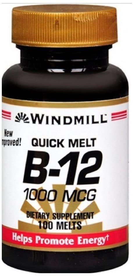 Windmill B-12 1000 Mcg Tabs 100&#39;s Windmill *New Quick-melt*, Assorted