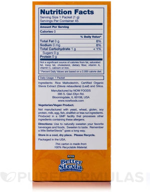 Now Foods Better Stevia Packets 45/Box