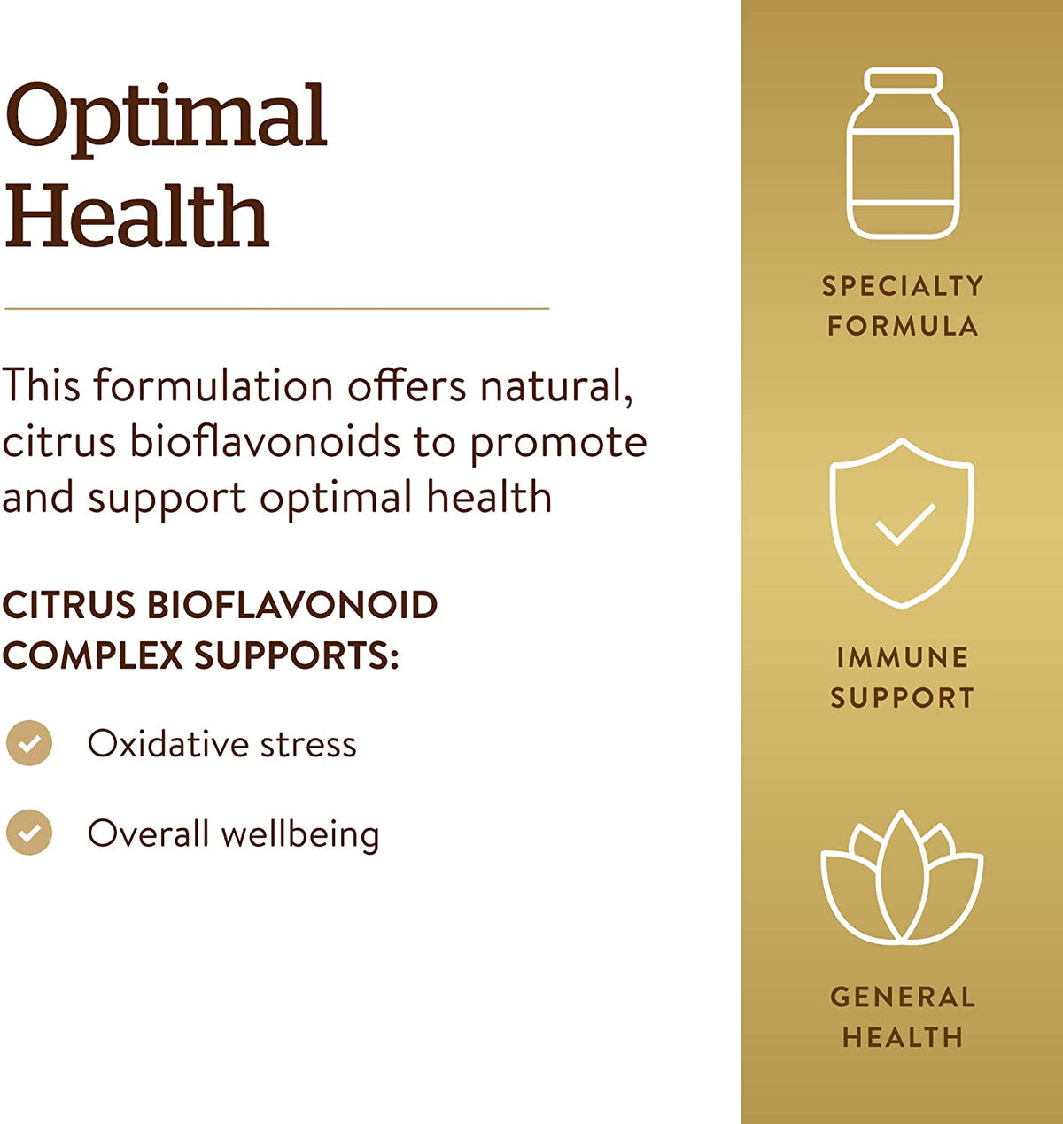 Solgar Citrus Bioflavonoid Complex, 1000 mg, 100 Tablets