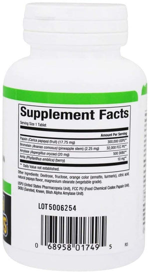 Natural Factors Papaya Enzymes with Amylase & Bromelain, 120 Chewable Tablets