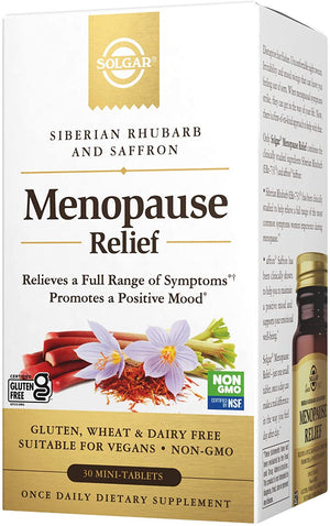 Solgar Menopause Relief - 30 Tablets - Helps Relieve Hot Flashes, Anxiety, Exhaustion, Irritability, Sleep Disturbances & More - Promotes a Positive Mood - Non-GMO, Gluten Free, Vegan