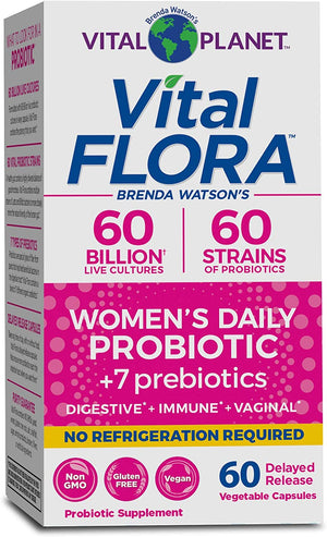 Vital Planet - Vital Flora 60/60 Shelf Stable Women's Probiotic 60 Capsules