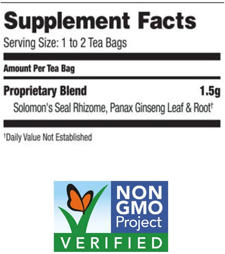 Bravo Tea, Panax Ginseng Tea, Caffeine Free, 20 Tea Bags