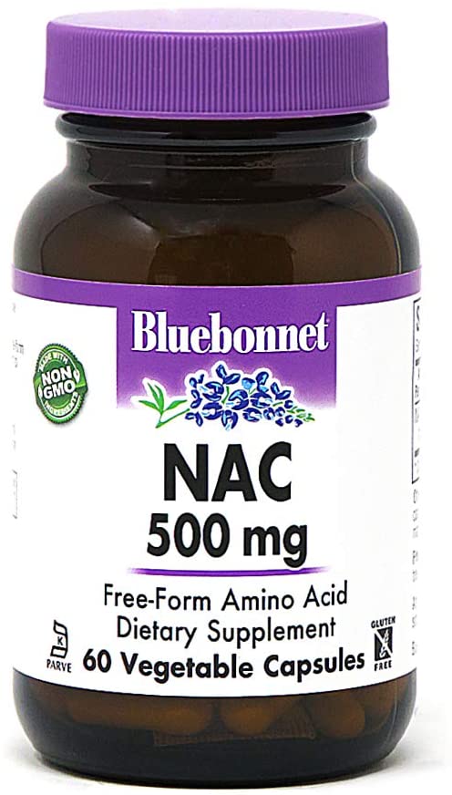 Bluebonnet Nutrition NAC, 500 mg, 60 Vegetable Capsules