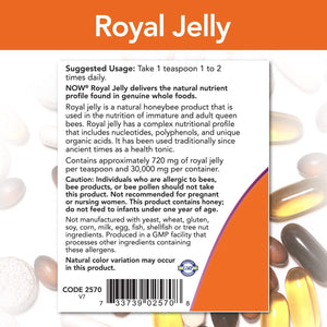 Royal Jelly 730 mg with Raw Honey, Natural Bee Product, Superfood, 10-Ounce