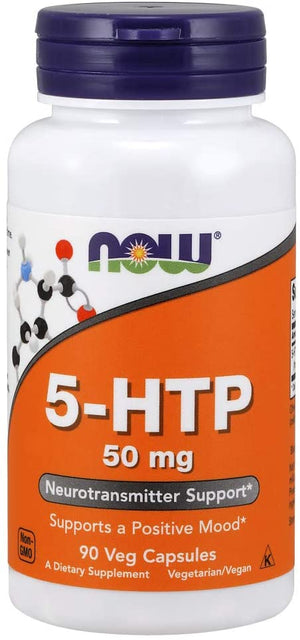 NOW Foods 5-HTP, 50 mg, 90 Veg Capsules