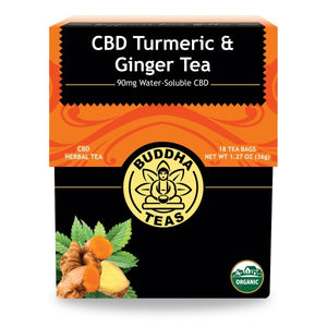 BUDDHA TEAS - CBD TURMERIC GINGER 90mg - 18 bags