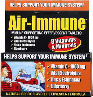 Air-Immune Effervescent Tablets with Vitamin C, Zinc, Echinacea and Elderberry