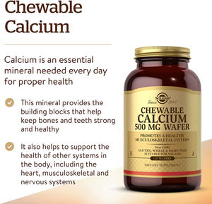 Solgar Chewable Calcium, 500 mg, 120 Wafers